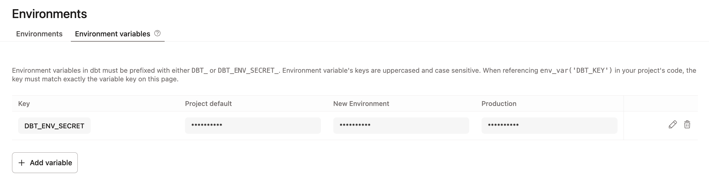 DBT_ENV_SECRET prefix obfuscation DBT_ENV_SECRET prefix obfuscation